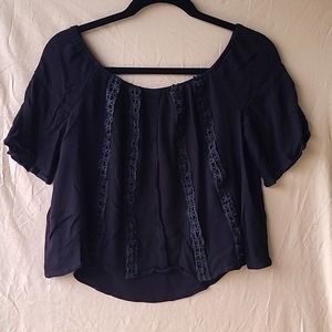 Sweet Little Black Crop Top size Medium Sadie Robertson